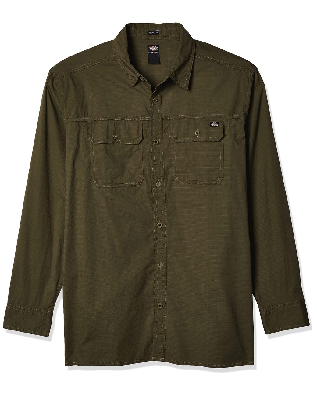 Mens Shirt Green | Button for Sleeve Flex Lyst in Dickies Long Men Ripstop Down