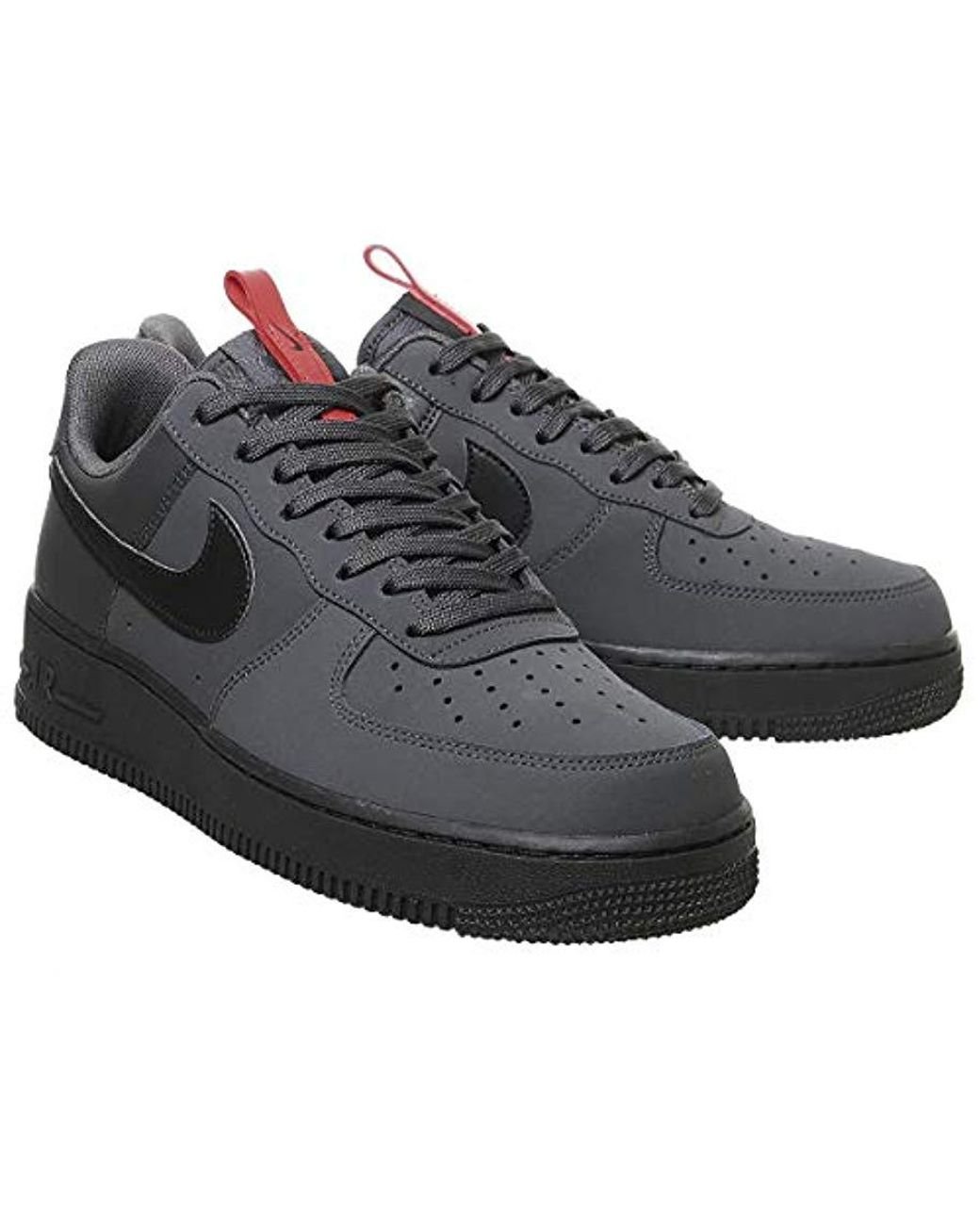 air force 1 dark grey red