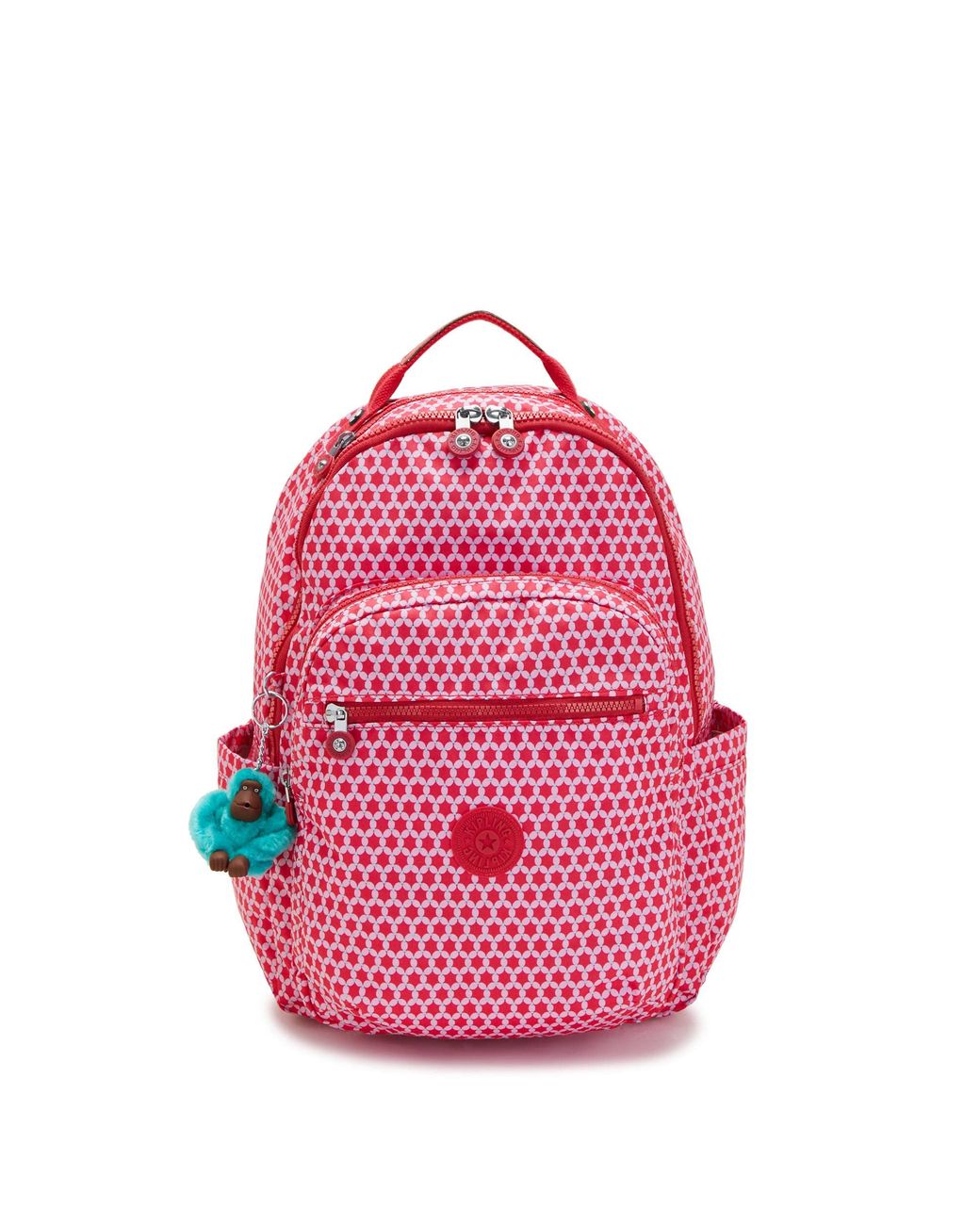 Kipling Seoul Large Printed 15" Laptop Backpack Starry Dot Prt in Pink