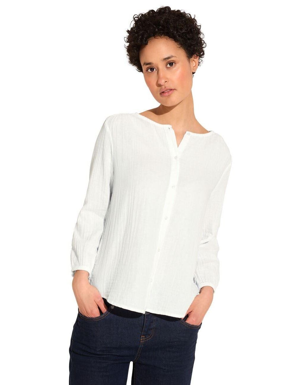 Street One A344488 Musselin Bluse in Weiß | Lyst DE