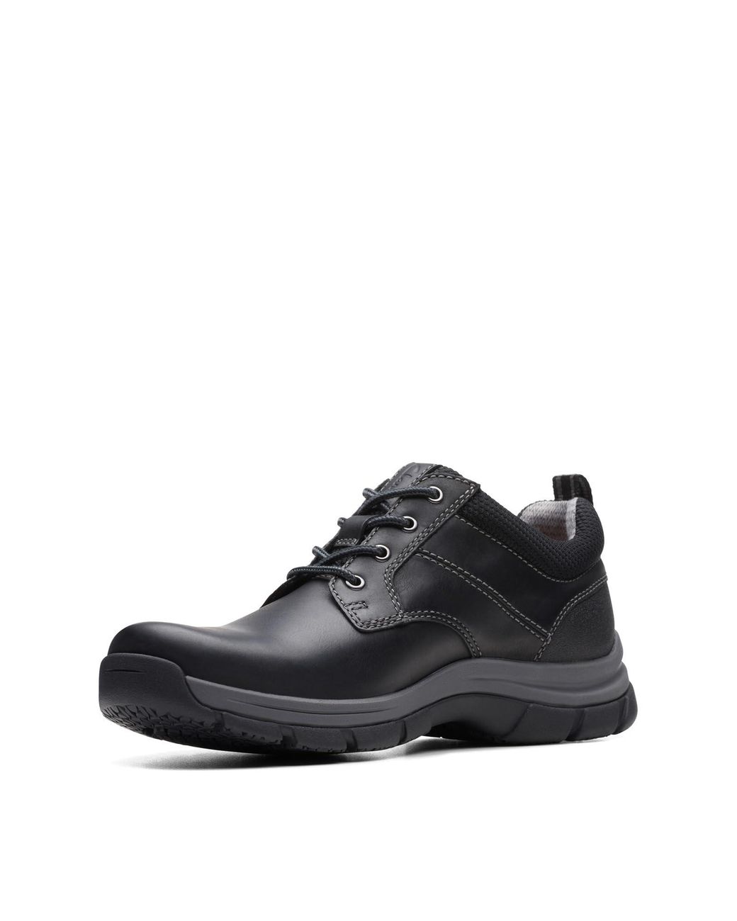 Clarks mens cheap black work shoes