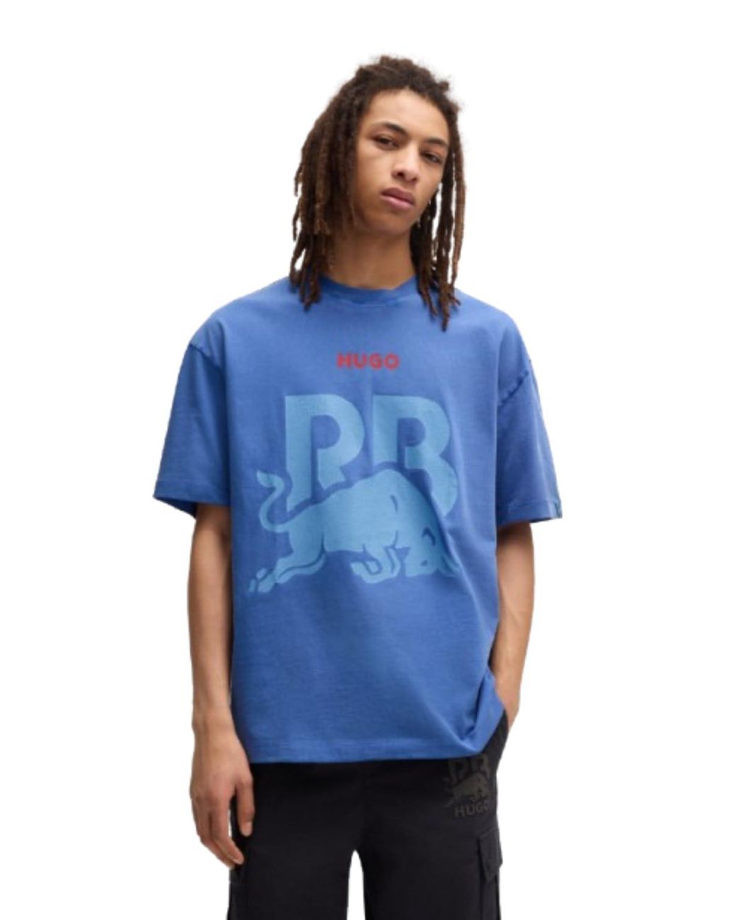 HUGO F1 2025 Racing Bull Team Faded Effect Logo T-shirt in Blue for Men ...