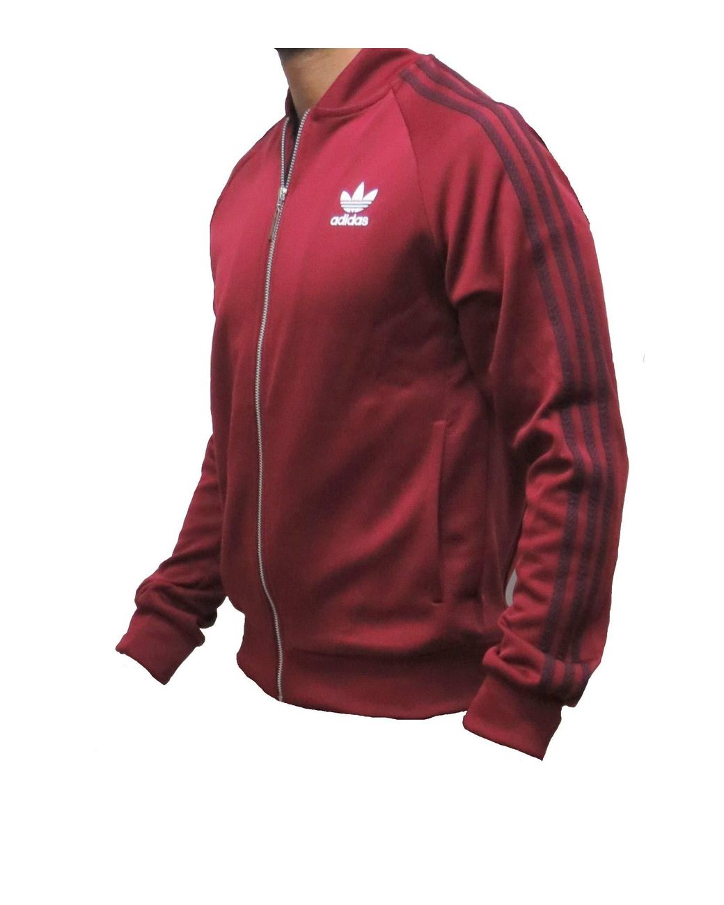 adidas sst track jacket maroon