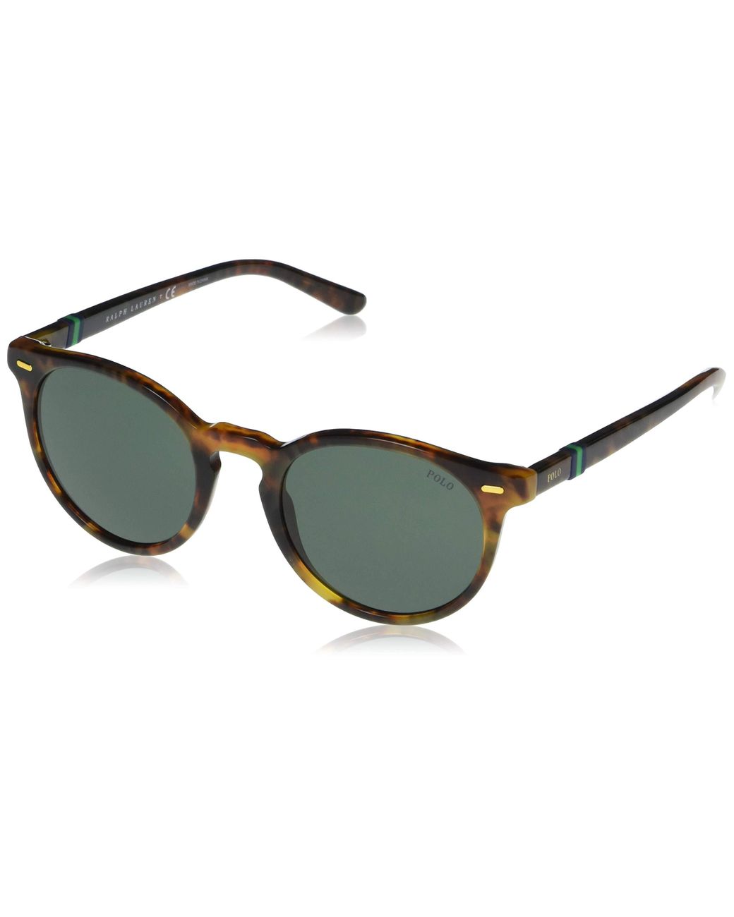 Polo Ralph Lauren Rubber Ph4151 Round Sunglasses In Tortoisegreen Green Save 7 Lyst 