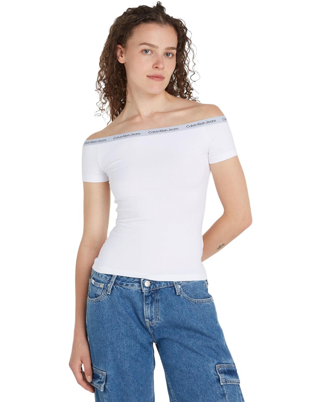 Calvin klein bardot top hotsell