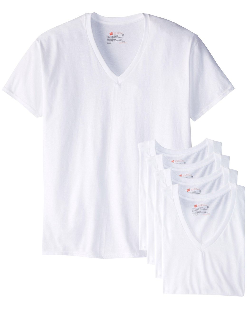 Hanes Neck T-shirt - 5 in White for Men | Lyst