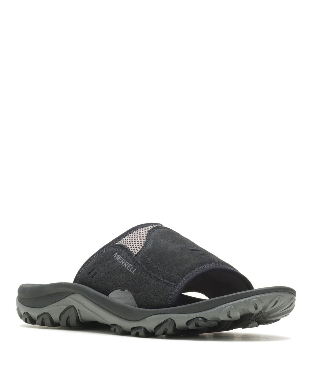 Merrell Huntington Leather Slide Sandal, Black, Uk for Men
