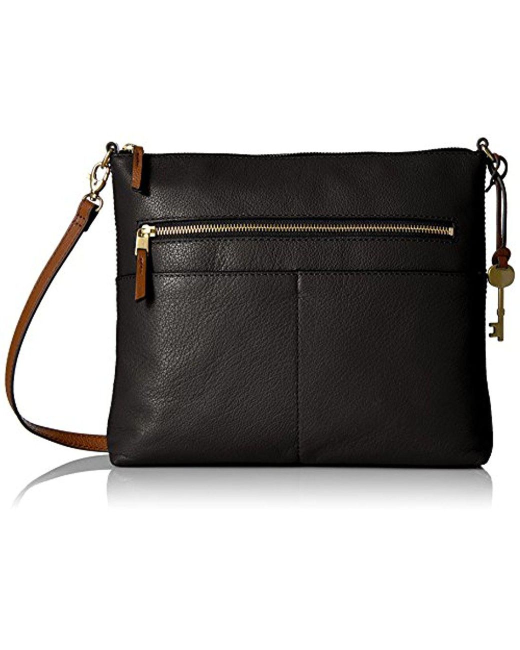 Fossil Fiona Large Crossbody Bag in Black | Lyst