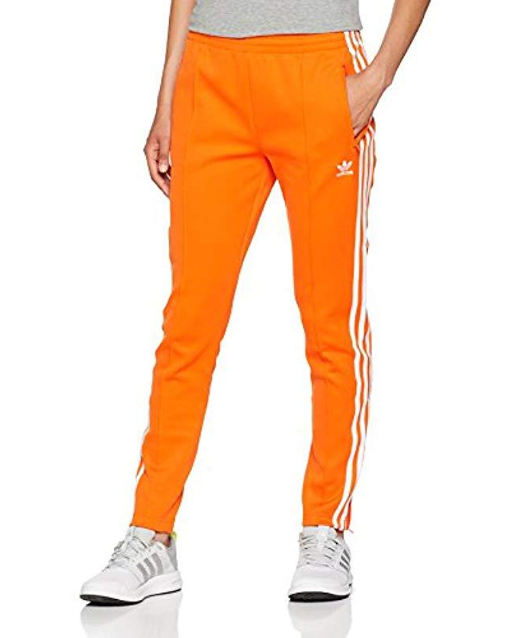 SST TP - Pantalon - Femme Synthétique adidas en coloris Orange | Lyst