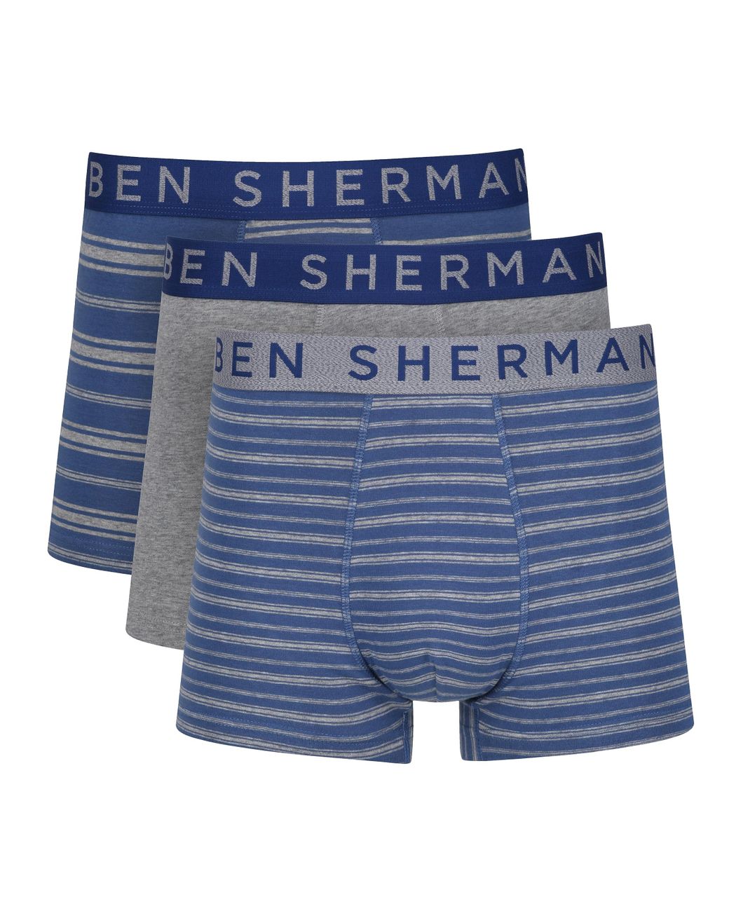 Ben Sherman Boxer Shorts in Navy/Stripe/Grey | Cotton Trunks with  Elasticated Waistband Boxershorts in Blau für Herren | Lyst DE