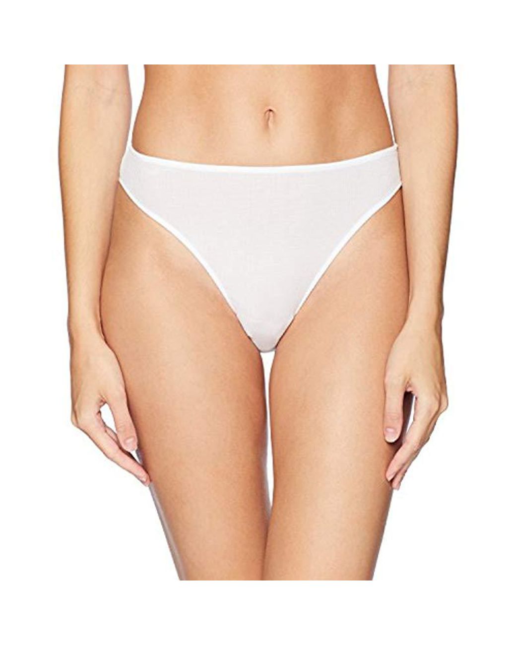 Only Hearts Feather Weight Rib High Cut Brief in White