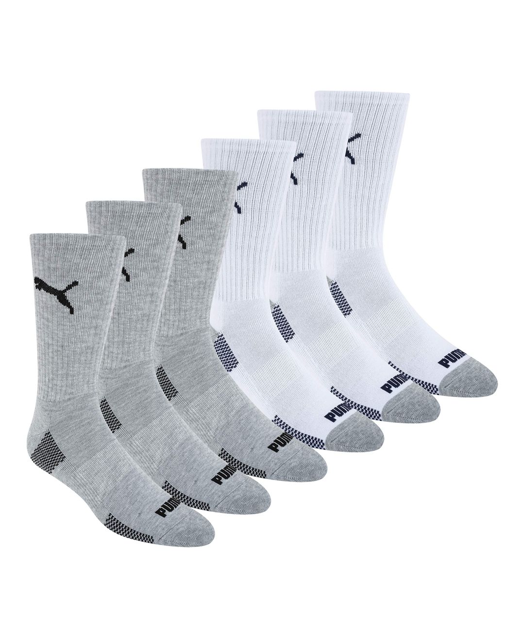 PUMA Synthetic 6 Pack Crew Socks in White for Men Lyst