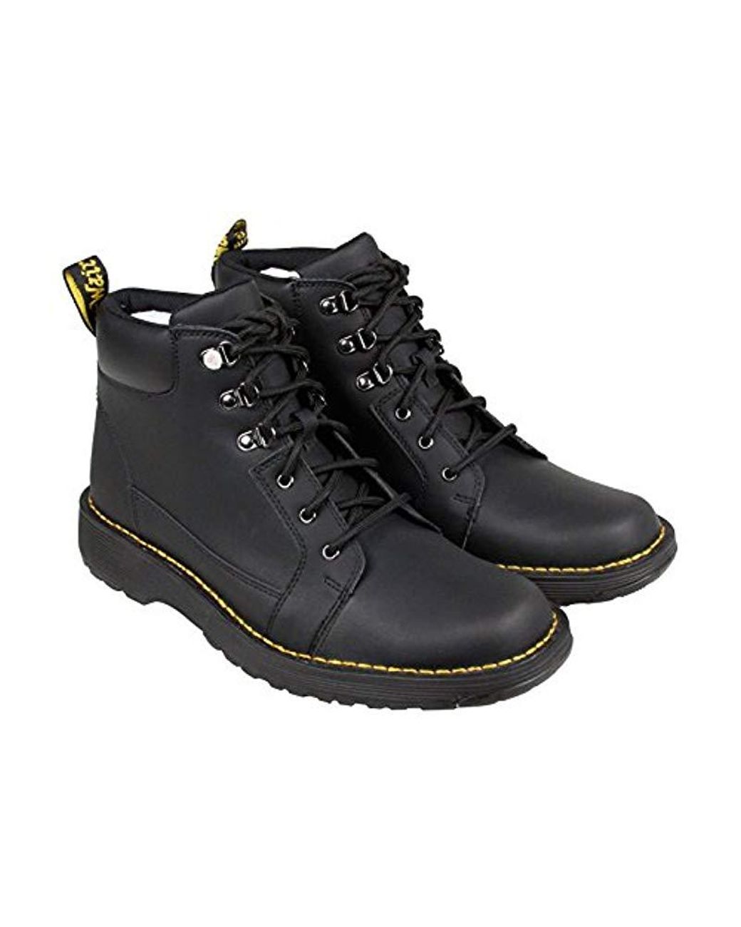 Dr. Martens Trae Piedmont Split Leather 6 Eye High-top Leather Industrial  And Construction Shoe in Black for Men | Lyst UK