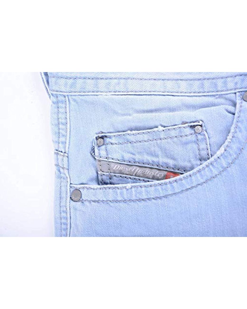 DIESEL KROOLEY NE 0675M Mens Denim Sweat Jogg Jeans Lyocell Slim Carrot Italy