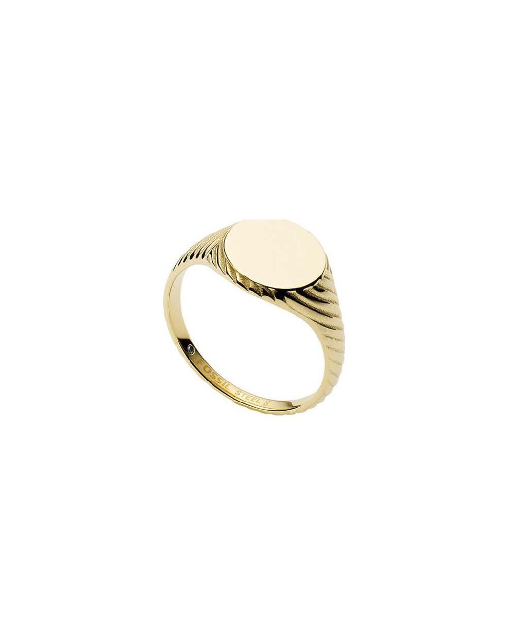 Fossil Sadie Vintage Twists Jf03804710 Signet Ring Stainless Steel  Gold-coloured in Metallic | Lyst UK