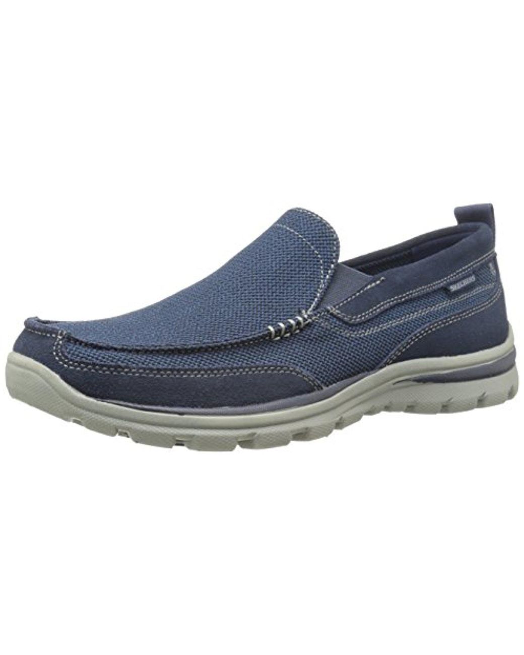 Skechers Navy 'superior Milford' Slip On Shoes in Blue for Men | Lyst