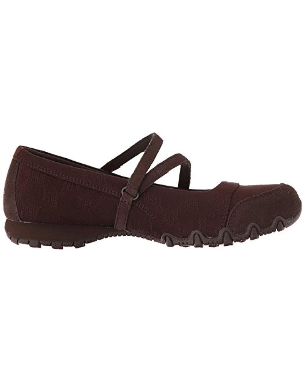 skechers women's bikers mary jane flat