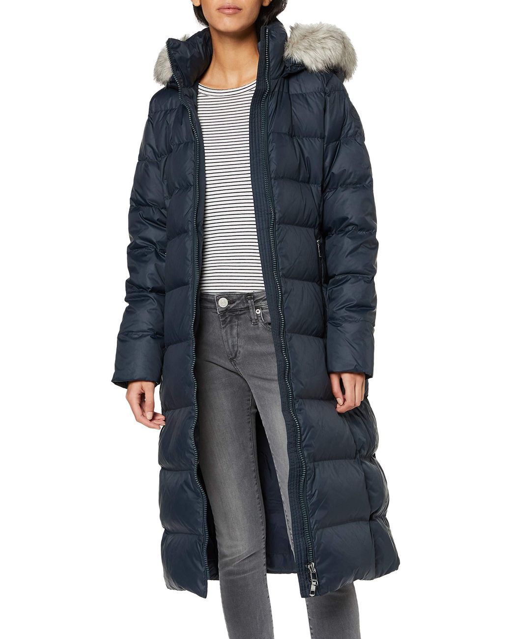 Tommy Hilfiger New TYRA Maxi DOWN Coat tel in Blau | Lyst DE