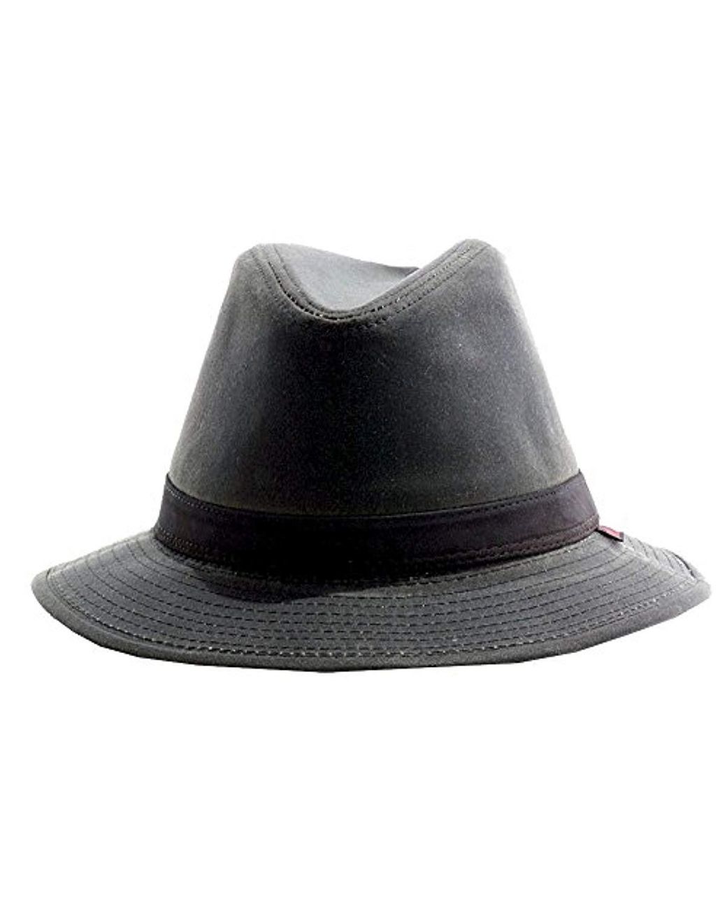 Woolrich Wax Cotton Safari Hat in Brown 