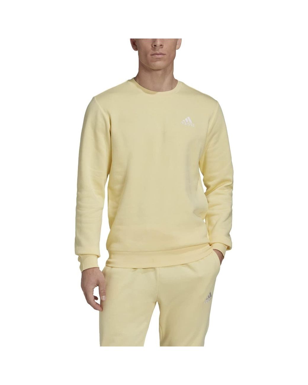 adidas Essentials S Fleece Sweatshirt 4xl in Yellow for Men | Lyst UK
