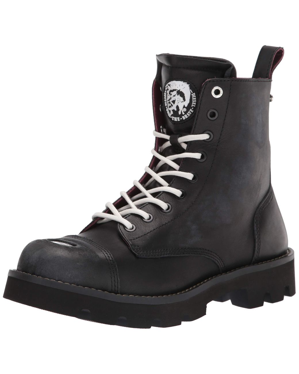 DIESEL Leather D-konba Cb Boots Fashion in Black for Men | Lyst