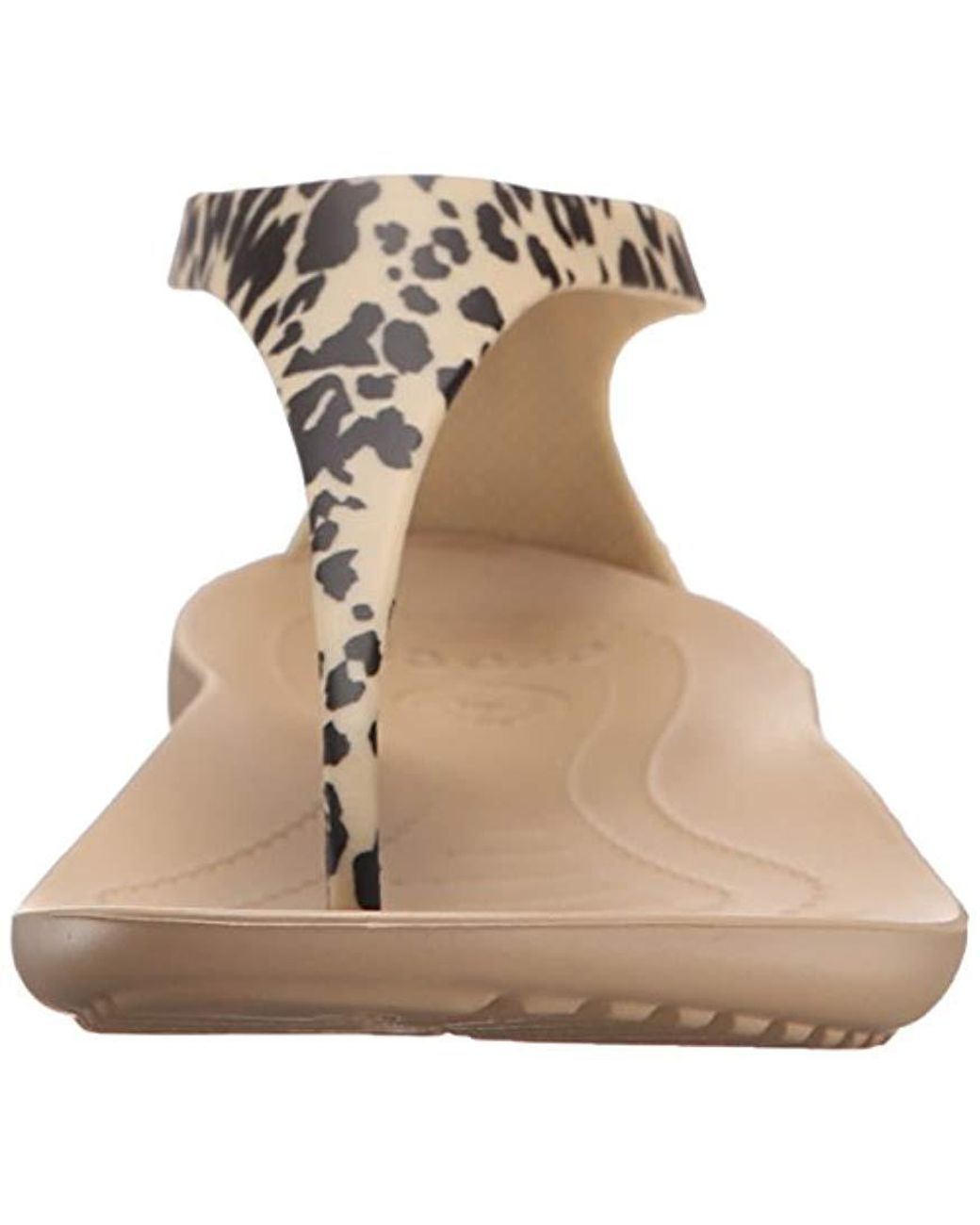Crocs™ Sexi Leopard Print W Flip Flop in Metallic | Lyst