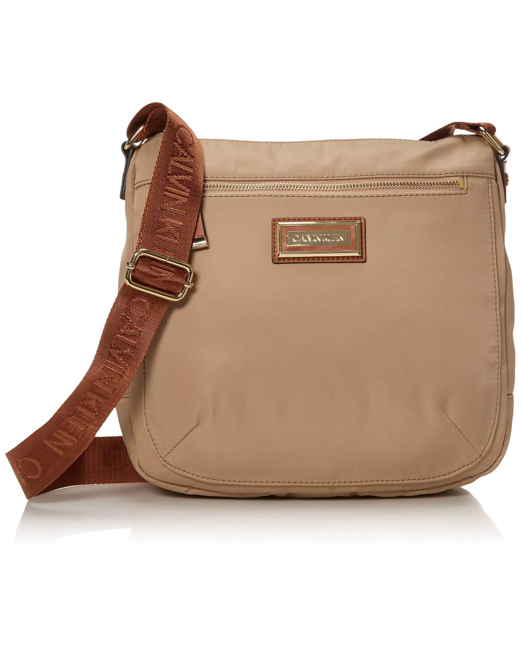 Calvin Klein Belfast Nylon Top Zip Messenger Crossbody in Black Lyst