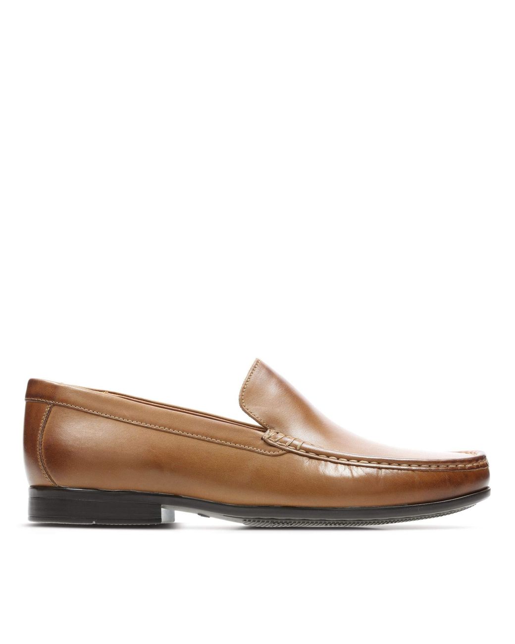 Clarks Claude Plain Slip on Brown Smooth Leather S Shoes 261386508 for Men Lyst UK