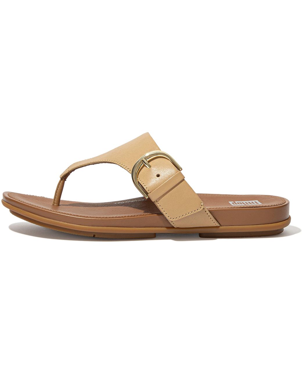 Fitflop Gracie Leather Toepost Sandal in Black Lyst UK