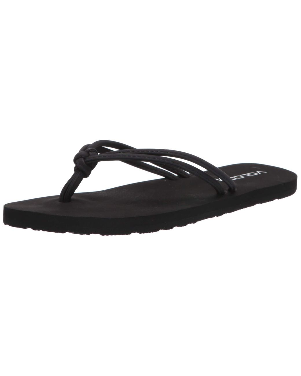 volcom black flip flops