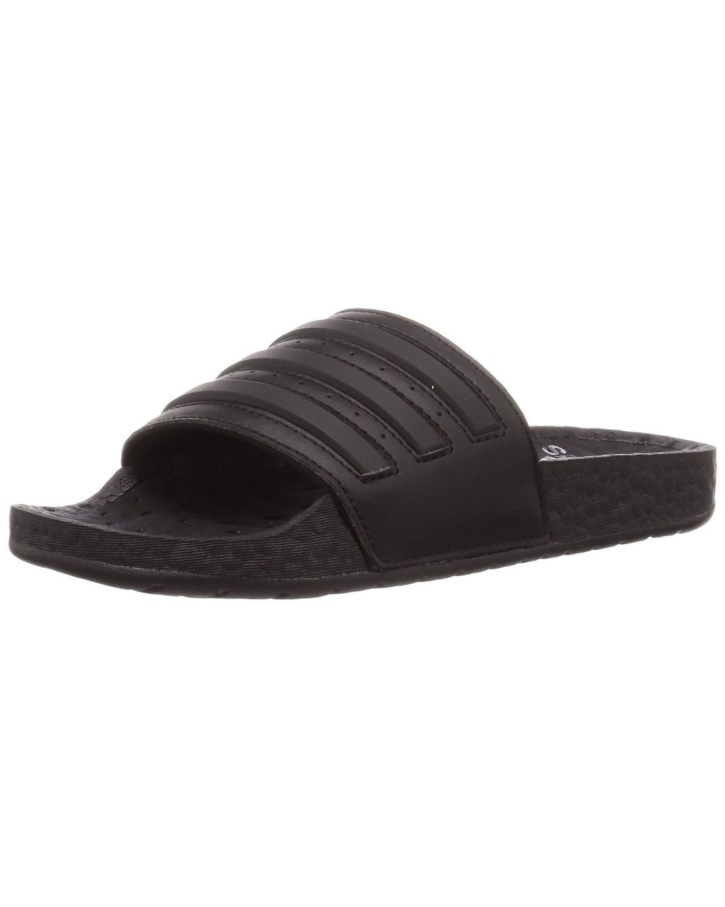 black adilette boost slides