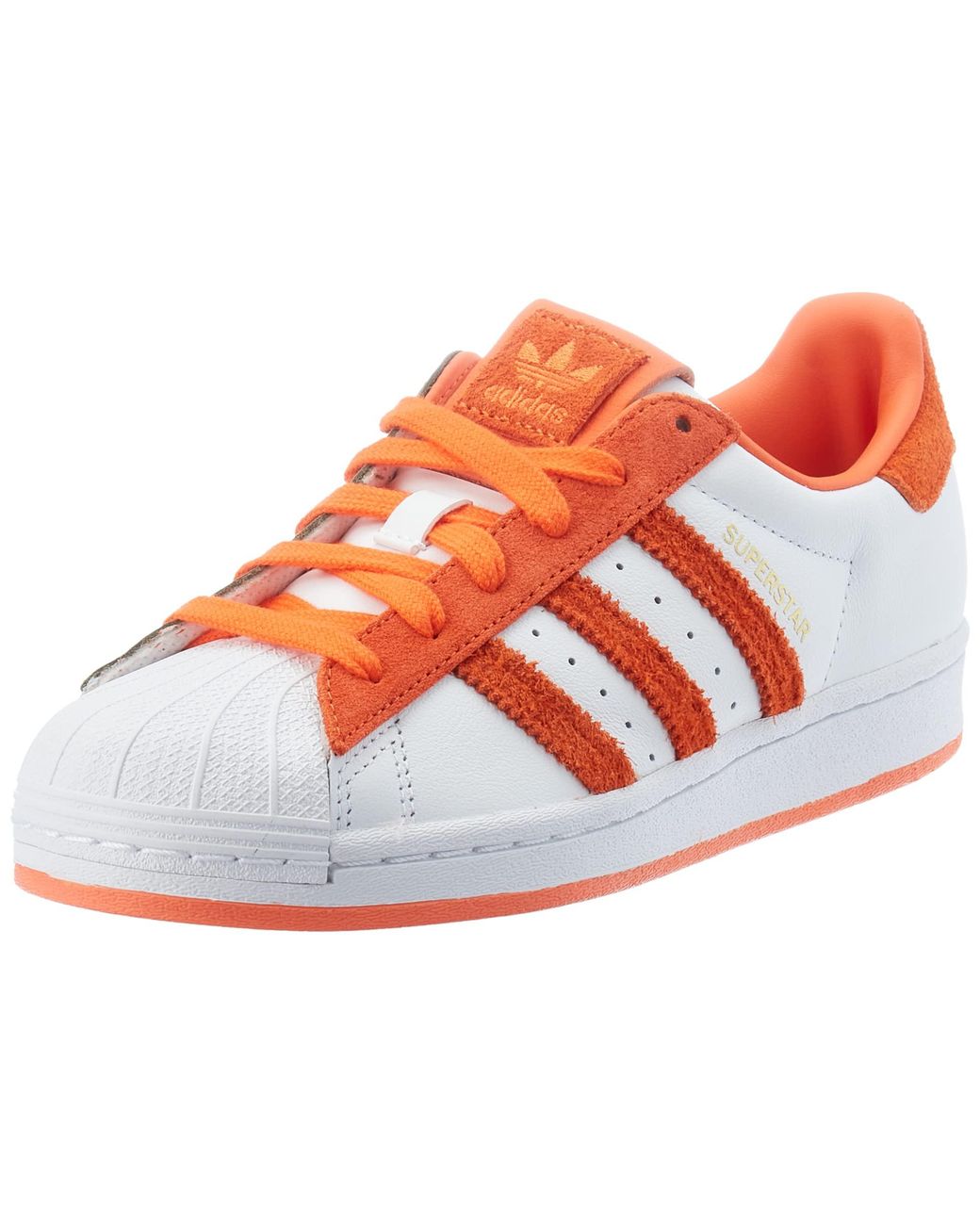 adidas Superstar W Sneakers Sneaker,ftwr White Semi Impact Orange Focus  Olive,49 1/3 Eu in het Rood | Lyst NL