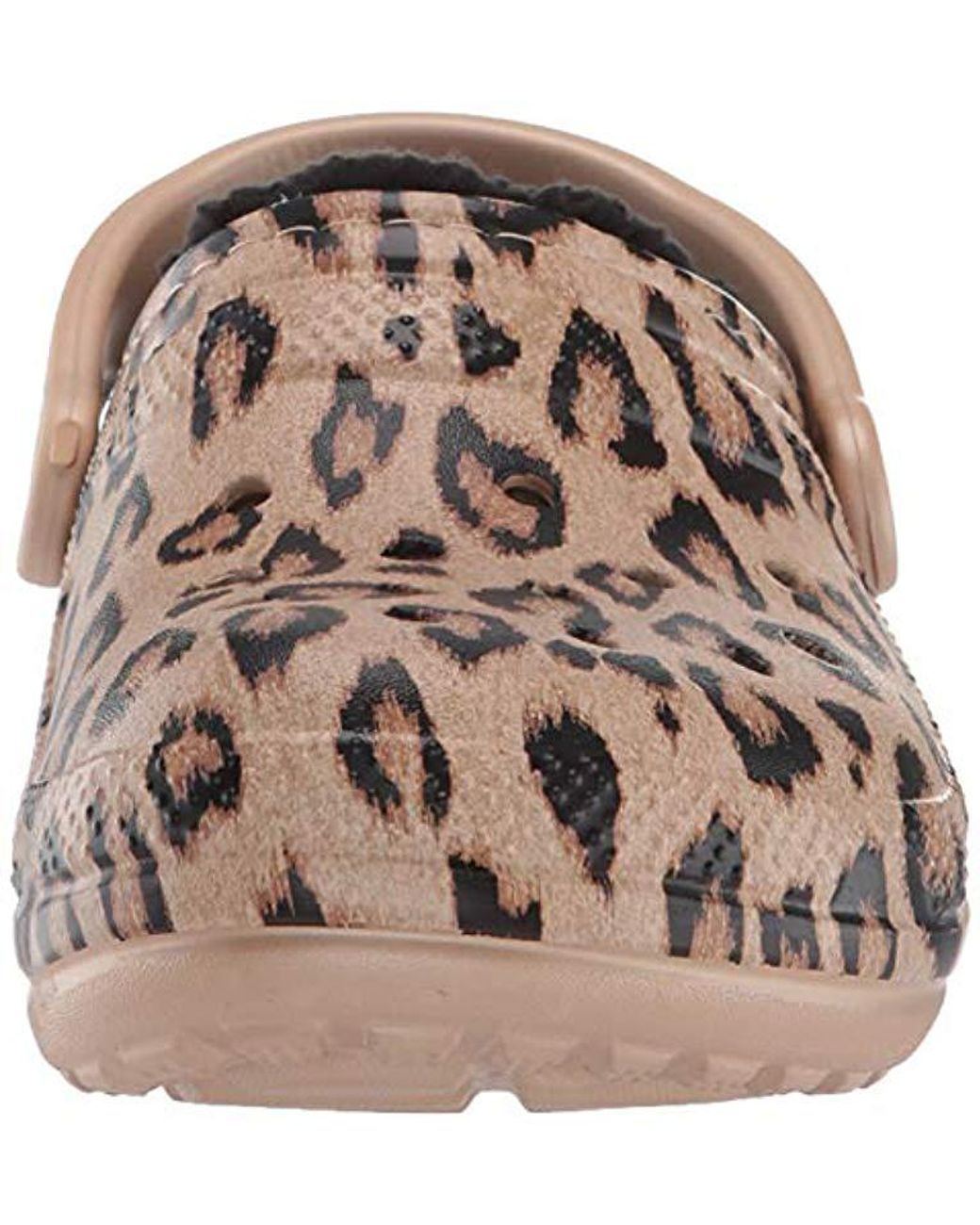 Crocs Classic Printed Leopard Lined Clog Shoe Lyst UK