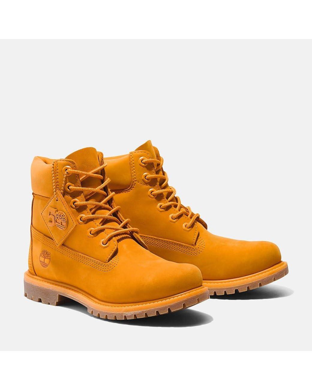 Timberland 50th Anniversary Edition 6-inch Waterproof Fashion Boot in  Orange | Lyst