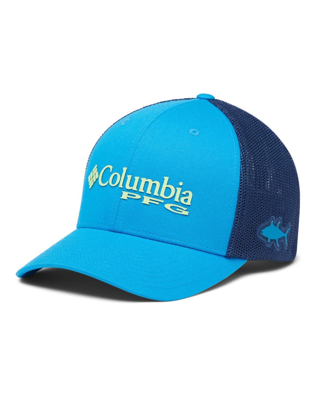 Columbia Pfg Logo Mesh Ball Cap-high Crown in Blue