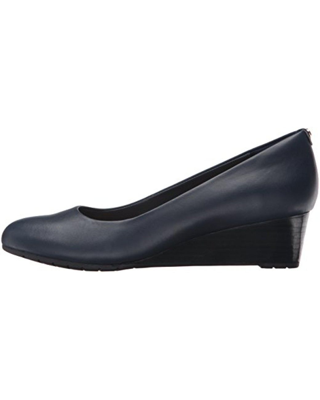 Clarks Women's Blue Vendra Bloom Wedge Pump
