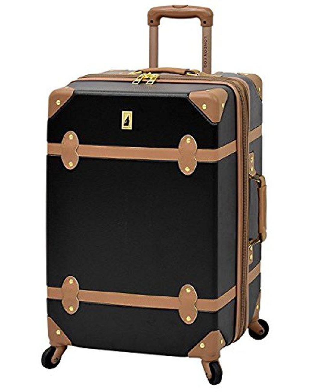 london-fog-retro-28-expandable-hardside-spinner-in-black-lyst