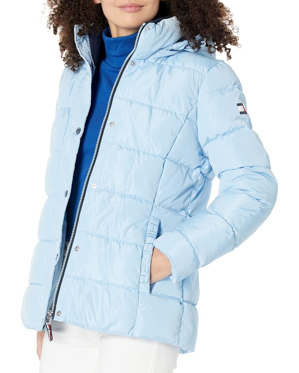 Tommy Hilfiger Tw2mp110cenmedium Puffer Coat in Blue Lyst UK