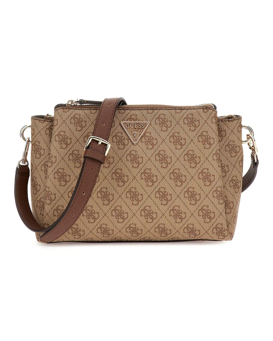 Guess Noelle Shoulder Bag Bg787912 Milk Logo in Metallic | Lyst UK