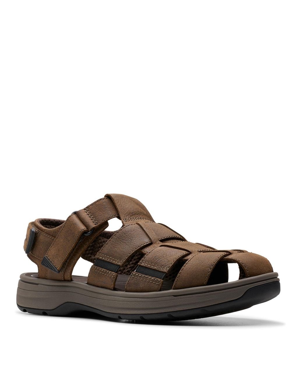 Brown Sandals Clarks Men's Hapsford Cove Sandals Mens Sandals