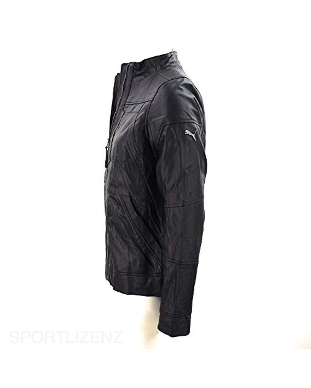 PUMA Ferrari Leather Jacket 567070-01 SF Schwarze Lederjacke S in Schwarz  für Herren | Lyst DE