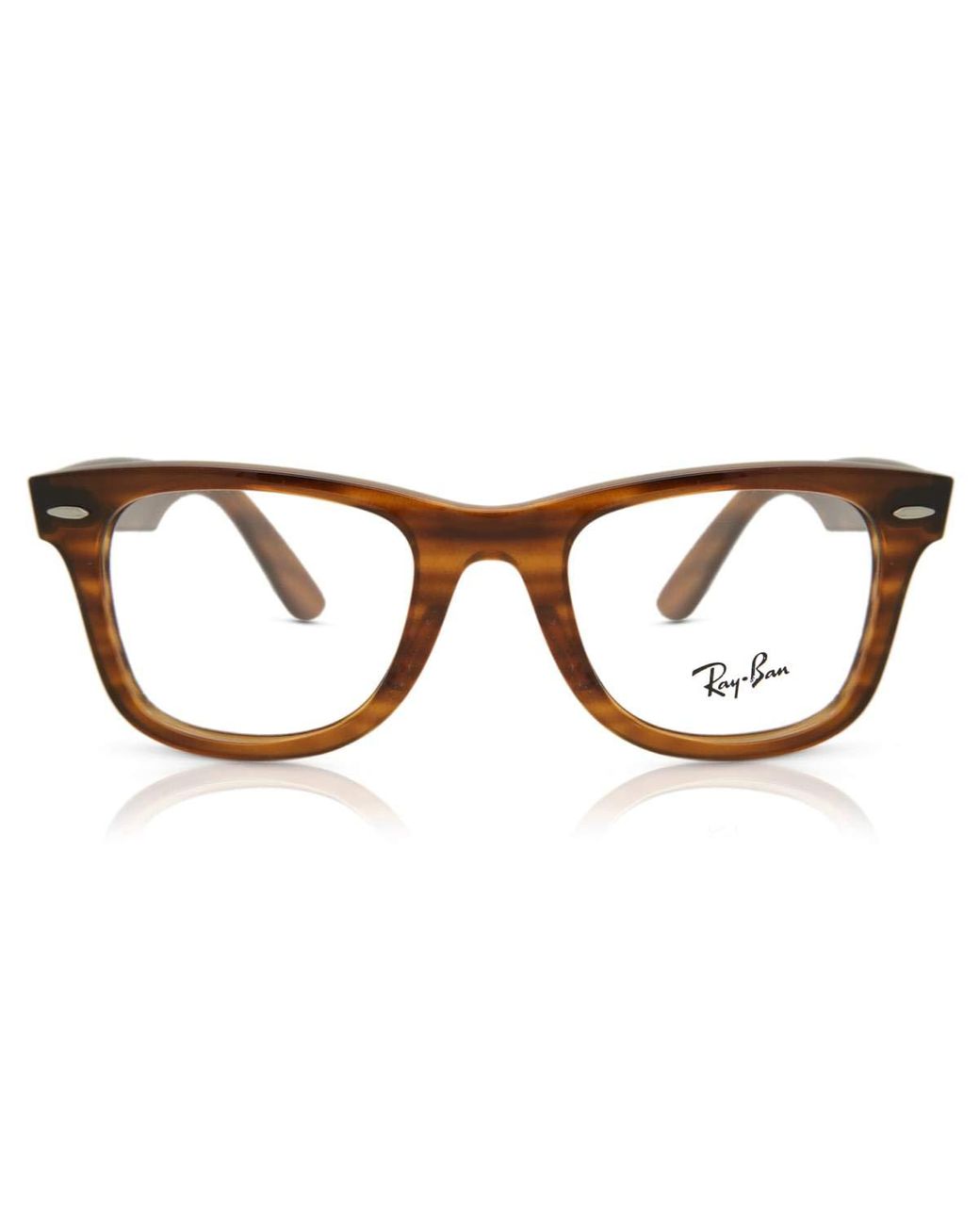 Ray-Ban Rx4340v Wayfarer Prescription Eyeglass Frames in Brown - Lyst