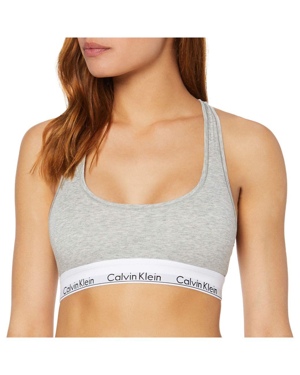 Calvin Klein Sports Bra in Grey Lyst UK