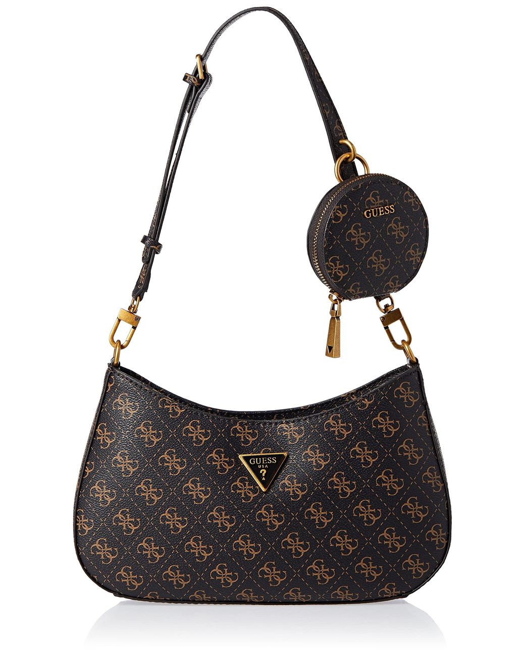 Guess Alexie Top Zip Shoulder Bag in Black Lyst