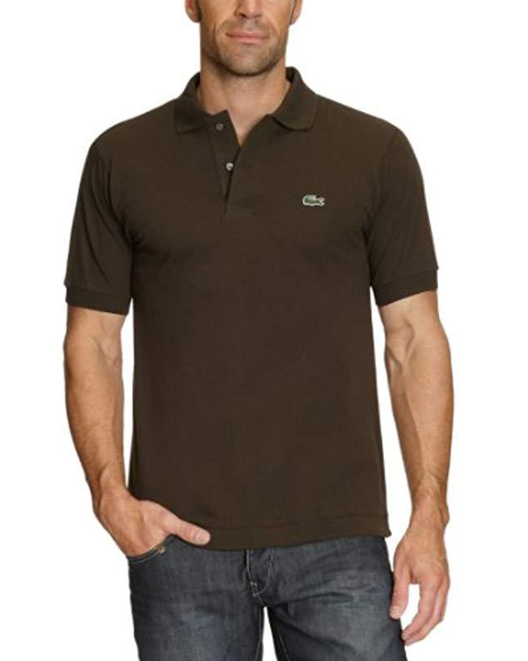 Lacoste Polo Shirt in Brown for Men | Lyst UK