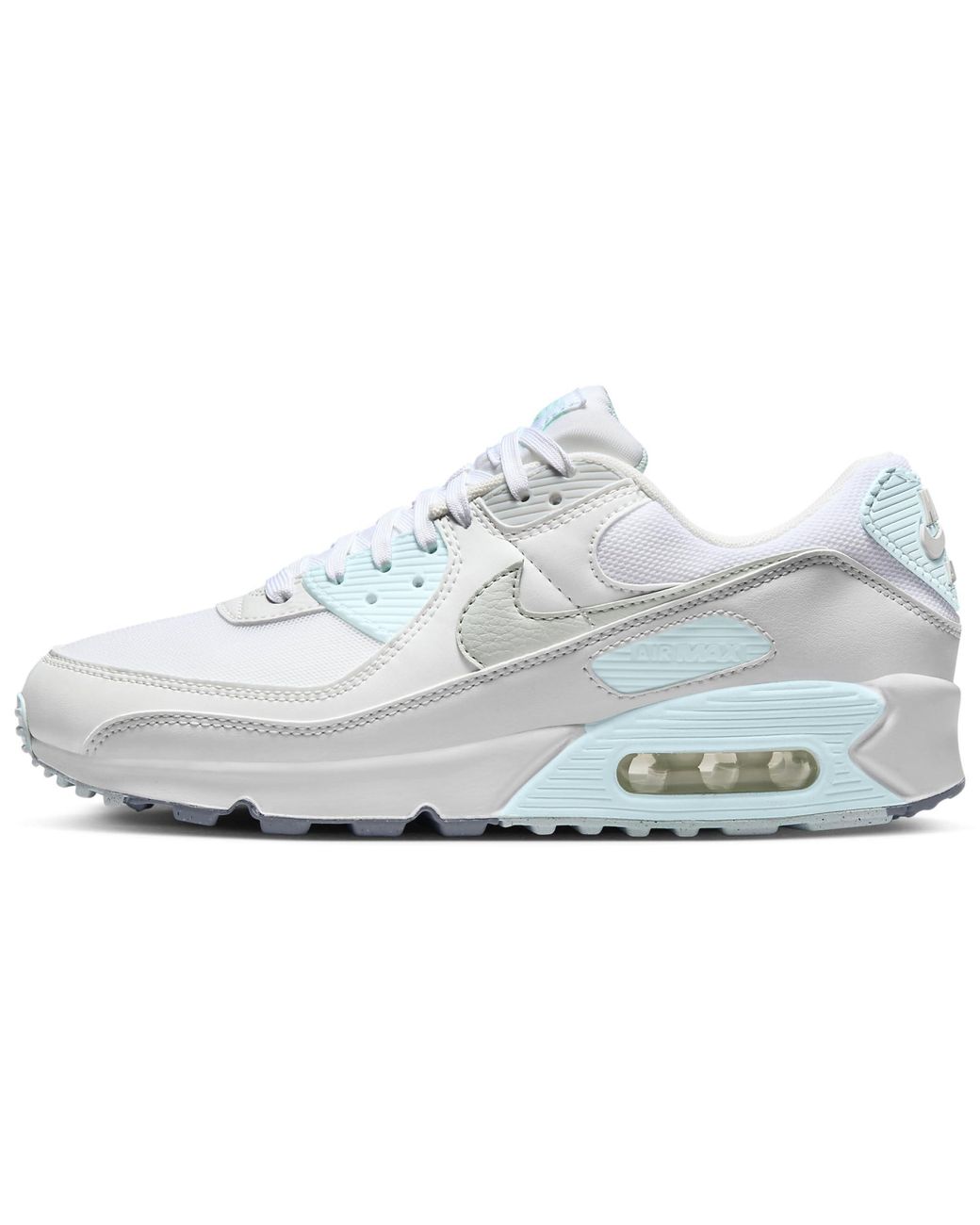 air max 90 trainers iron grey white barely volt celestine blue lx