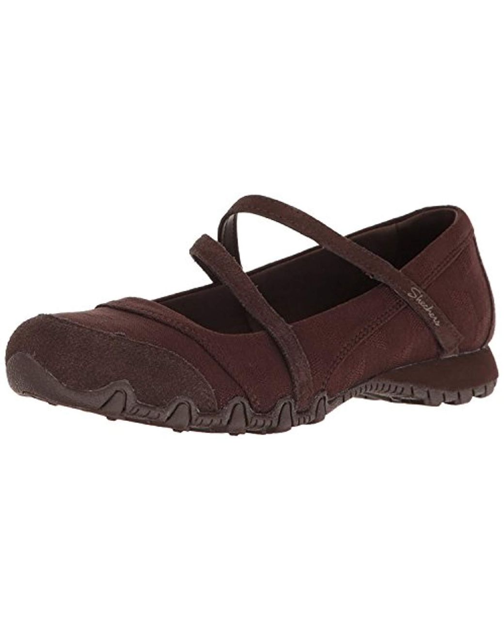 skechers women's bikers mary jane flat