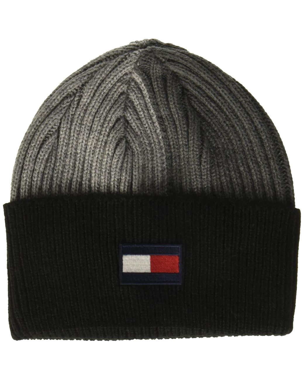 Tommy Hilfiger Ribbed Cuff Hat in Black for Men | Lyst