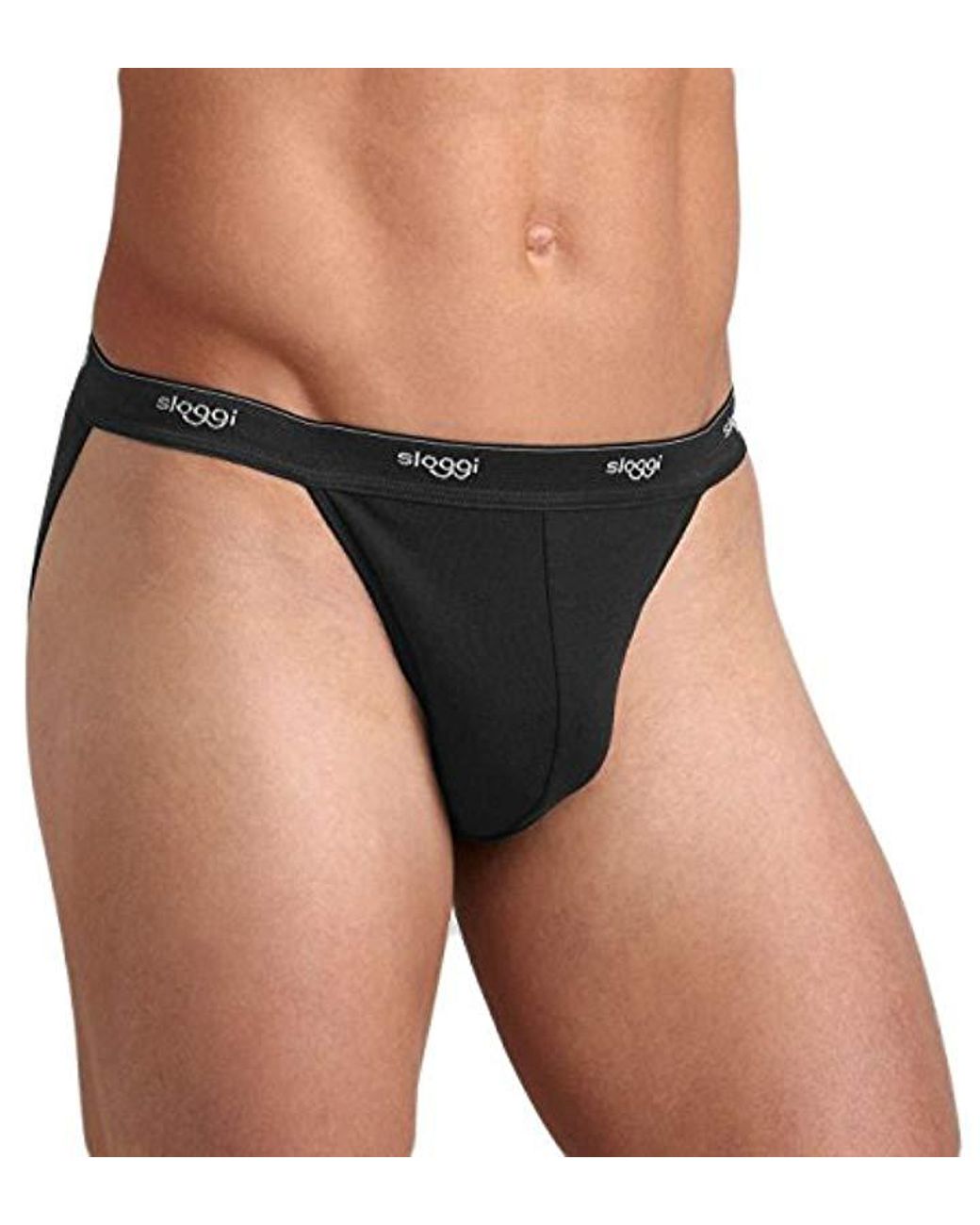 Sloggi Basic Tanga Underwear (4 Pack) in Black for Men | Lyst UK