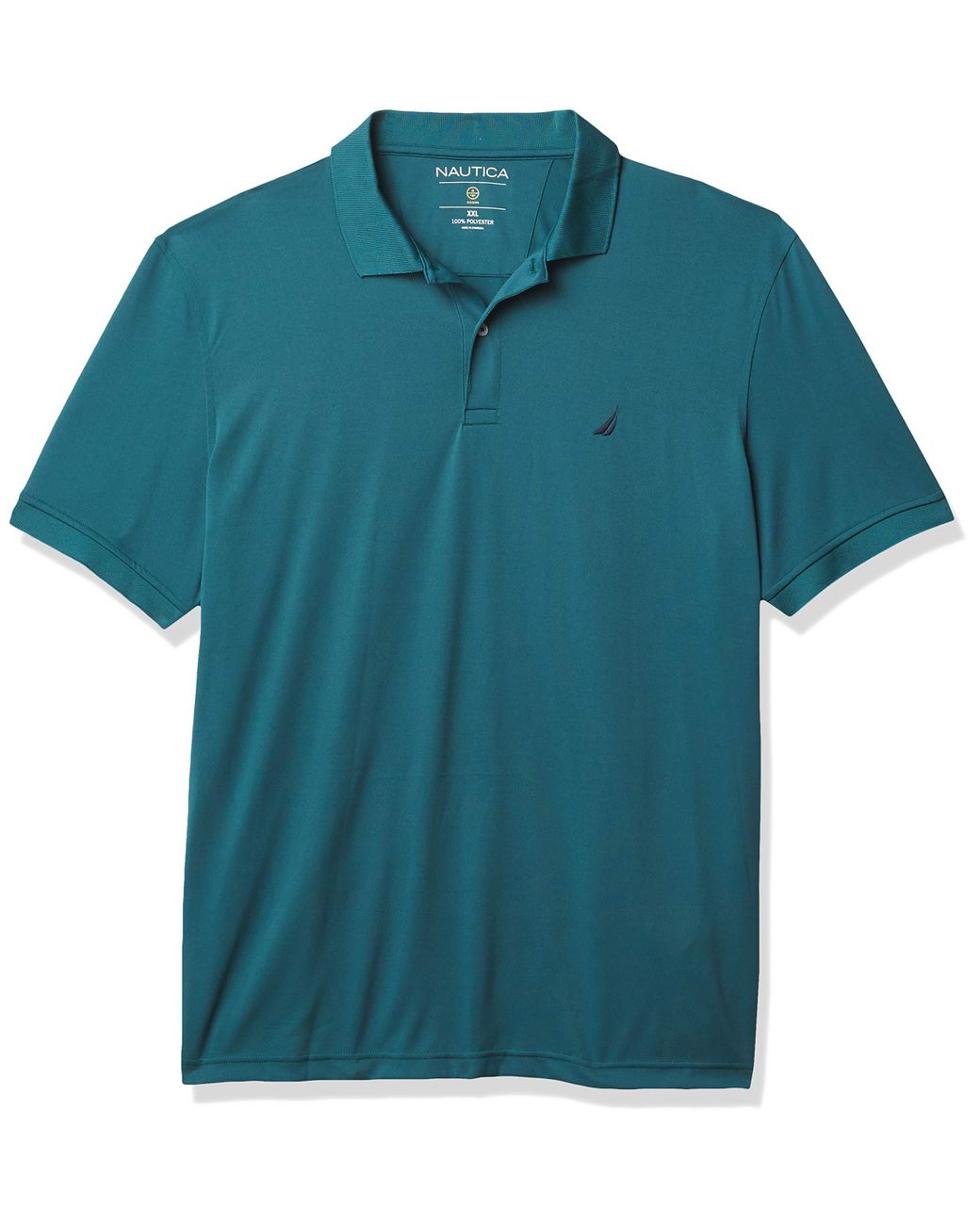 Nautica Classic Fit Solid Golf Polo in Deep Atlantic Blue (Blue) for